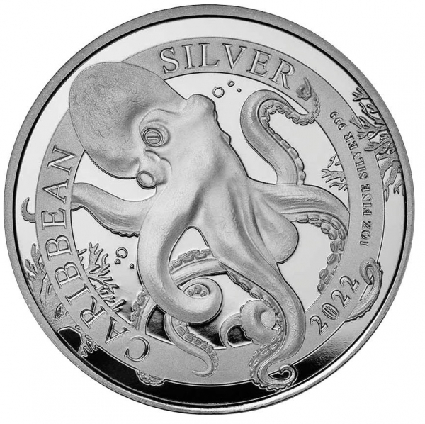 1 Unze Silber Octopus 2022  ( kein Internetverkauf ) nur Ladenverkauf